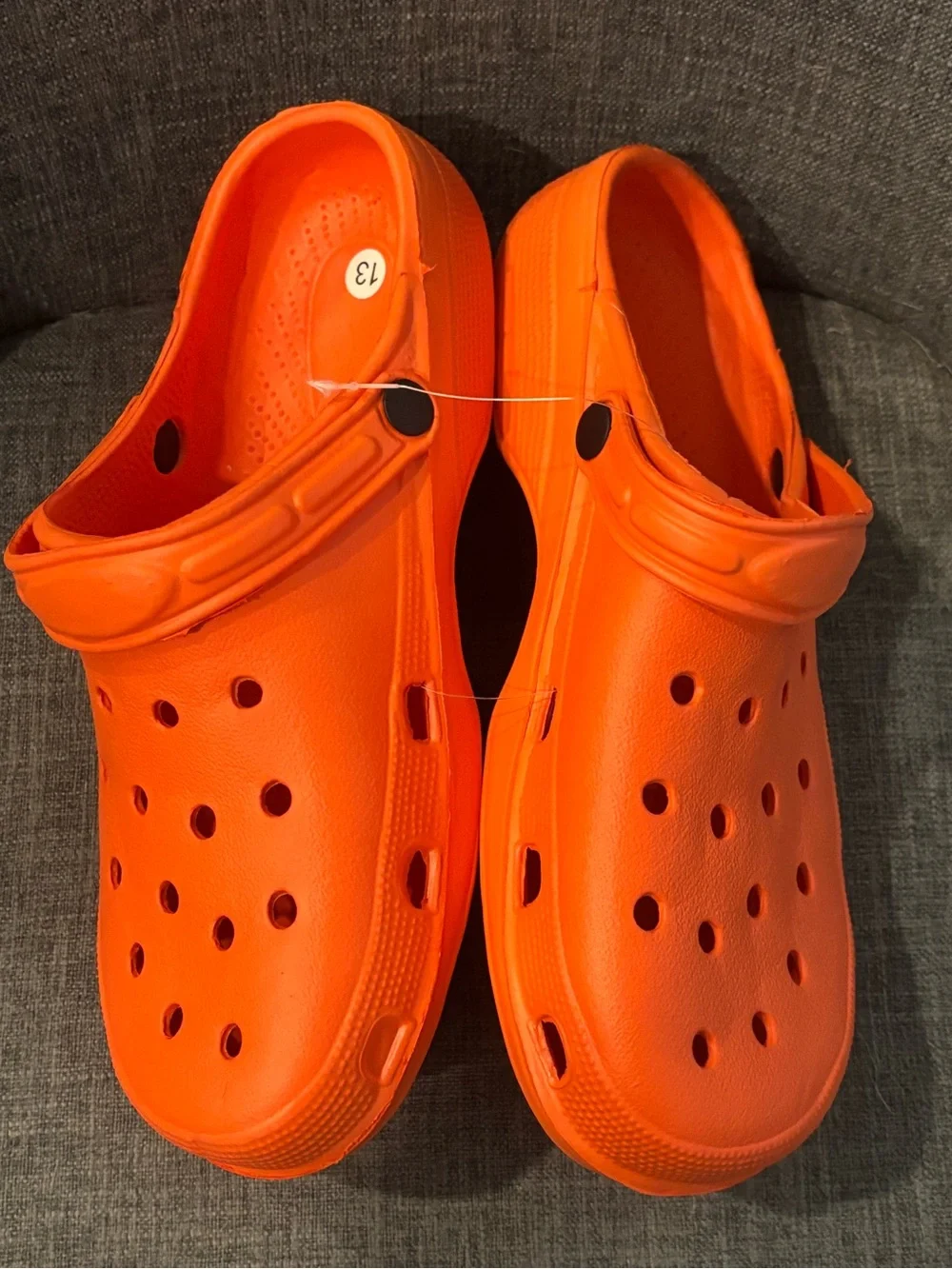 Foam Slip-On Summer Clogs Men’s Size 13 Orange Brand New
